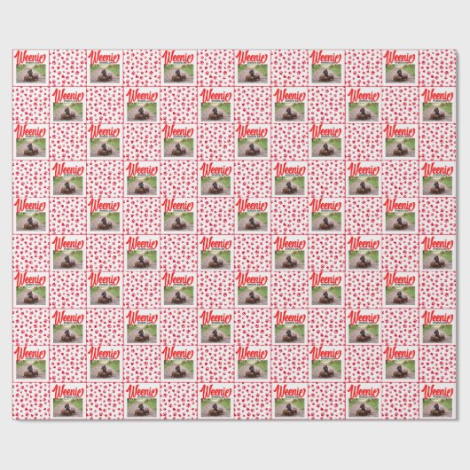 Dackel Weihnachten Welpe Picture Funny Würstchen D Geschenkpapier (Flach)