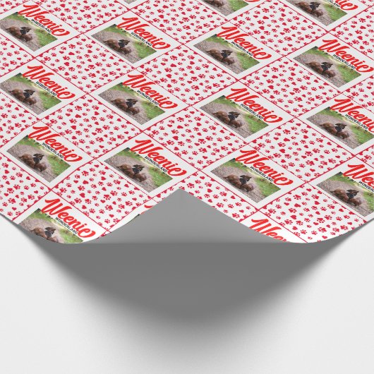 Dackel Weihnachten Welpe Picture Funny Würstchen D Geschenkpapier (Ecke)