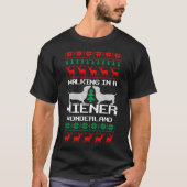 Dackel Weihnachts-Dackel Wonderland Hund Ugly Chr T-Shirt (Vorderseite)