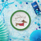 Dackel Weihnachts Dessert Disposable Teller (Party)