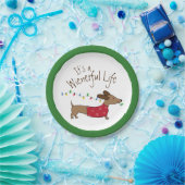 Dackel Weihnachts Dessert Disposable Teller (Party)