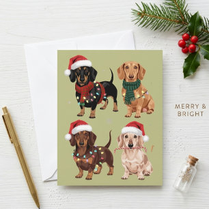 Dackel Weihnachts-Hund Mama Lover Xmas Geschenk Feiertagskarte