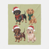 Dackel Weihnachts-Hund Mama Lover Xmas Geschenk Fleecedecke (Vorderseite)