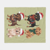 Dackel Weihnachts-Hund Mama Lover Xmas Geschenk Fleecedecke (Vorderseite (Horizontal))