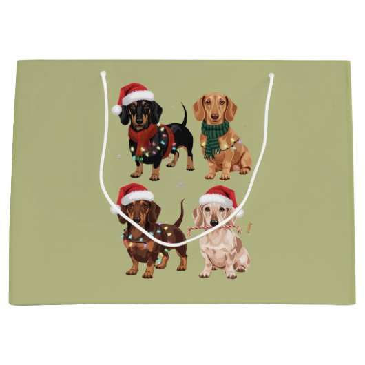 Dackel Weihnachts-Hund Mama Lover Xmas Geschenk Große Geschenktüte (Vorderseite)