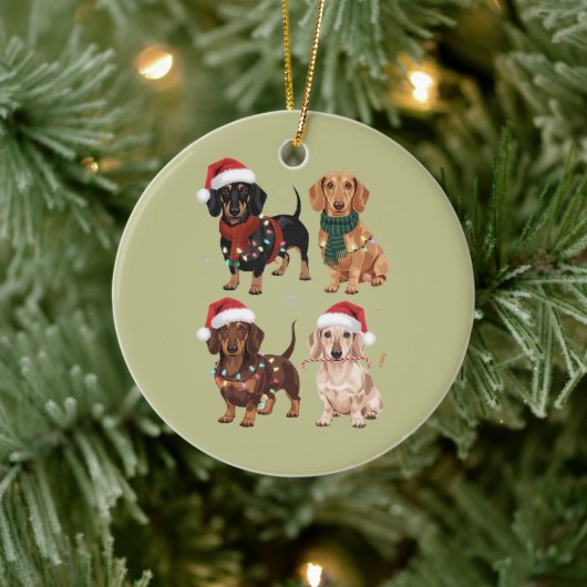 Dackel Weihnachts-Hund Mama Lover Xmas Geschenk Keramik Ornament (Baum)