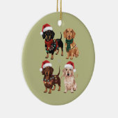 Dackel Weihnachts-Hund Mama Lover Xmas Geschenk Keramik Ornament (Rechts)