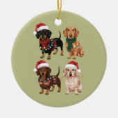 Dackel Weihnachts-Hund Mama Lover Xmas Geschenk Keramik Ornament (Vorne)