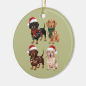 Dackel Weihnachts-Hund Mama Lover Xmas Geschenk Keramik Ornament (Links)