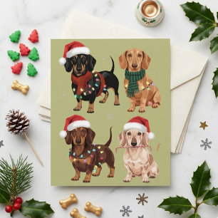 Dackel Weihnachts-Hund Mama Lover Xmas Geschenk Postkarte