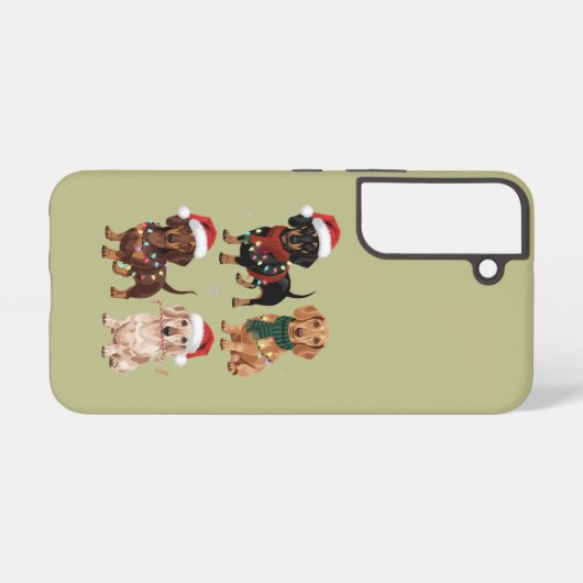 Dackel Weihnachts-Hund Mama Lover Xmas Geschenk Samsung Galaxy Hülle (Rückseite (Horizontal))