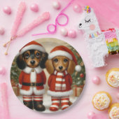 Dackel Weihnachts-Party Teller (Party)