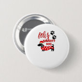 Dackel Weihnachts-Shirt _ Funny Feliz Naughty Do Button (Vorne & Hinten)