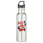 Dackel Weihnachts-Shirt _ Funny Feliz Naughty Do Edelstahlflasche (Vorderseite)