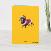 Dackel Weihnachts-Strumpf Feiertagskarte (Rückseite)