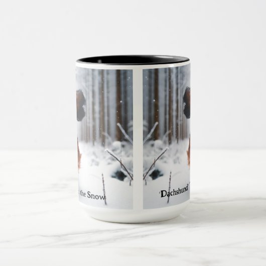 Dackel Weihnachts Tasse Cup (Zentrum)