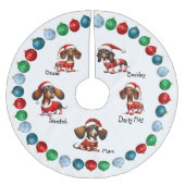 Dackel Weihnachts-Themenrock Polyester Weihnachtsbaumdecke (Vorderseite)