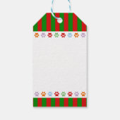 Dackel Weihnachts-Weihnachtsmannmütze Geschenkanhänger (Rückseite)