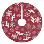 Dackel Weihnachtsbaum Dackel Dog Holiday Polyester Weihnachtsbaumdecke (Vorderseite)