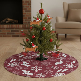 Dackel Weihnachtsbaum Dackel Dog Holiday Polyester Weihnachtsbaumdecke