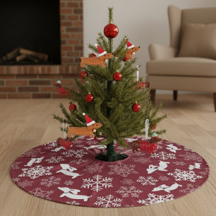Dackel Weihnachtsbaum Dackel Dog Holiday Polyester Weihnachtsbaumdecke