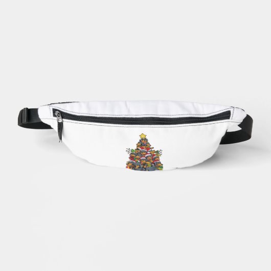 Dackel Weihnachtsbaum Dog Weihnachtsjunge Mädchen Bauchtasche (Vorderseite)