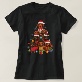 Dackel Weihnachtsbaum: Feierliche Dackel T-Shirt