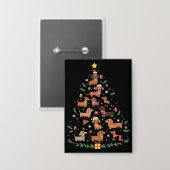Dackel Weihnachtsbaum Hund Lover Hunde Besitzer Button (Vorderseite/Rückseite)