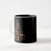 Dackel Weihnachtsbaum Hund Lover Hunde Besitzer Zweifarbige Tasse (Vorderseite Links)
