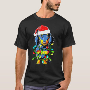 Dackel Weihnachtsbaum Lichter Weihnachten Weihnach T-Shirt