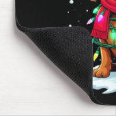 Dackel Weihnachtsbaum Niedliche Weihnachtsmannmütz Mousepad (Ecke)