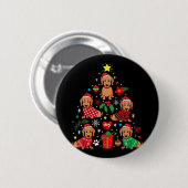 Dackel Weihnachtsbaum Ornament Funny Würstchen Hun Button (Vorne & Hinten)