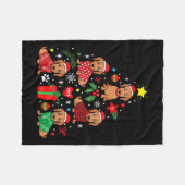 Dackel Weihnachtsbaum Ornament Funny Würstchen Hun Fleecedecke (Vorderseite (Horizontal))