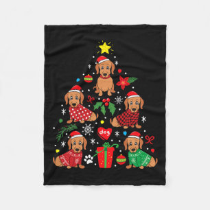 Dackel Weihnachtsbaum Ornament Funny Würstchen Hun Fleecedecke