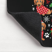 Dackel Weihnachtsbaum Ornament Funny Würstchen Hun Mousepad (Ecke)