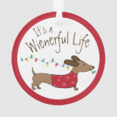 Dackel Weihnachtsbaum Ornament - Schöner Welpe (Rückseite)