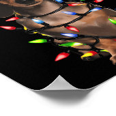 Dackel Weihnachtsbaum Shirt Dackel Weihnachtsmannm Poster (Ecke)