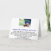 Dackel-Weihnachtsbaum-Weihnachtskarte Feiertagskarte (Rückseite)