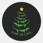 Dackel Weihnachtsbaum Weiner Dog Mama Vater Xmas P Runder Aufkleber (Vorderseite)