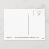 Dackel-WeihnachtsCartoon Feiertagspostkarte (Rückseite)