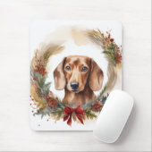 Dackel Weihnachtsfest Mousepad (Mit Mouse)