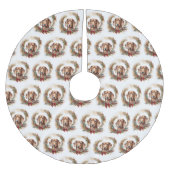 Dackel Weihnachtsfest Polyester Weihnachtsbaumdecke (Vorderseite)