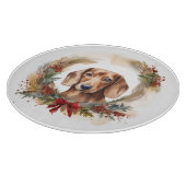 Dackel Weihnachtsfest Schneidebrett (Ecke)