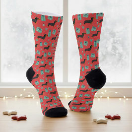 Dackel Weihnachtsgeschenk für Dackel Liebhaber Hun Socken