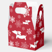 Dackel Weihnachtsgeschenk Gefallen Box Schneeflock Geschenkschachtel (Geöffnet)