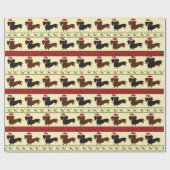 Dackel-Weihnachtsgeschenk-Verpackung Geschenkpapier (Flach)