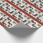 Dackel-Weihnachtsgeschenk-Verpackung Geschenkpapier (Ecke)