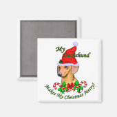 Dackel Weihnachtsgeschenke Magnet (Vorderseite/Rückseite)