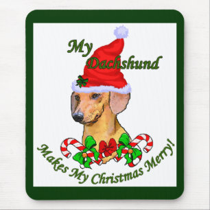 Dackel Weihnachtsgeschenke Mousepad