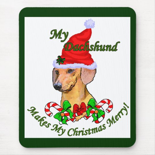 Dackel Weihnachtsgeschenke Mousepad (Vorne)